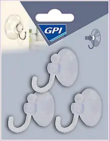 Crochet ventouse GPI cristal transparent