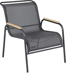 Fauteuil de jardin Fermob Coolside en acier - Coloris carbone - Hauteur 86 cm