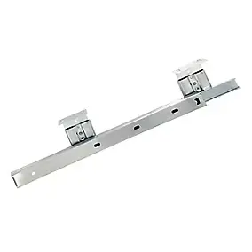 2 coulisses galet pour tablette sous clavier Diall acier L.350 x h.80 mm
