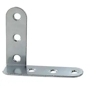 Equerre de chassis coudée droite Diall acier zingué 60 mm