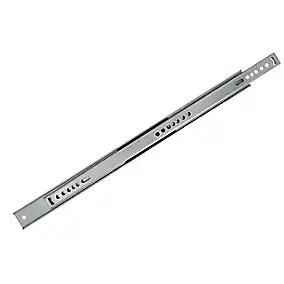 2 coulisses billes latérales Diall acier zingué L.379 x h.17 mm