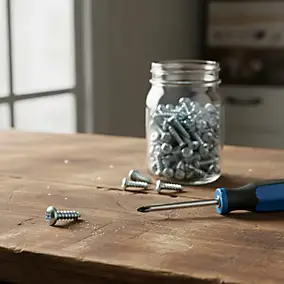 20 vis à tôle tête cylindrique pozidriv Diall Ø4,8 x 50 mm