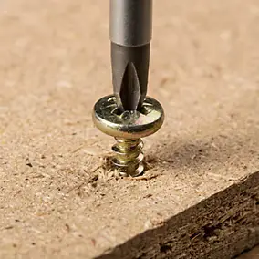 20 vis aggloméré tête ronde pozidriv Diall Ø4 x 20 mm
