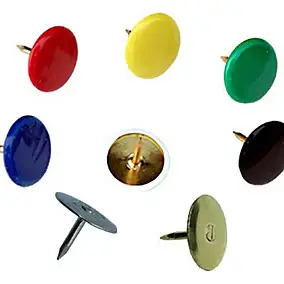 100 punaises multicolores à tête ronde et plate Diall