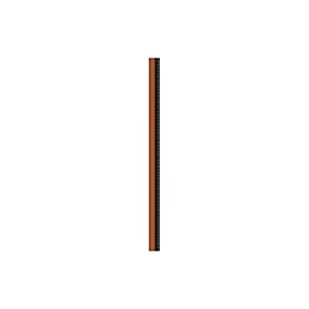 Bas de porte de garage pvc brosse à visser Plasto marron 15 mm x L.2,5 m
