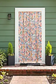 Moustiquaire de porte en coton feuillage multicouleurs L.225 x l.140cm Jardiline