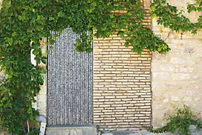 Rideau de porte chenilles gris et noir 90 x 200 cm Morel Roma