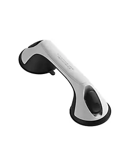 Barre d'appui à ventouses en ABS blanc et noir 30 cm Pellet Asc