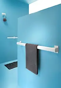 Barre d'appui droite en aluminium blanc époxy 43,7 cm