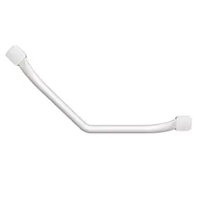 Barre d'appui coudée en acier blanc mat Godonnier Essentiels Plus 60,9 cm