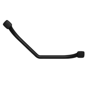 Barre d'appui coudée en acier noir mat Godonnier Essentiels Plus 60,9 cm