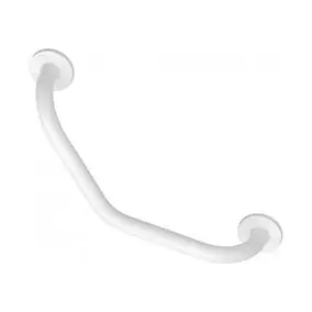 Barre d'appui coudée en acier blanc Godonnier 40 cm