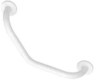 Barre de maintien coudée 42 cm blanc