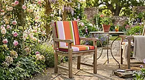 Galette de chaise déperlante 40 x 40 cm terracotta déhoussable intérieur/extérieur Easy for life