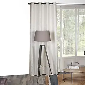 Rideau occultant Dylrev ivoire l.140 x H.240 cm