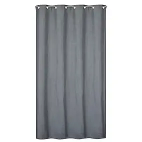 Rideau isolant thermique à œillets, doublure polaire gris chiné L.240 x l.135cm Dylrev