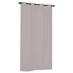 Rideau isolant thermique à œillets, doublure polaire beige taupe L.240 x l.140cm Dylrev