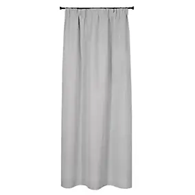 Rideau occultant à galon fronceur gris H.260 x l.140 cm Dylrev