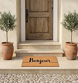 Paillasson en fibres de coco à message " Bonjour " 25 x 50 cm Sweetsol