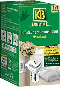 Diffuseur électrique anti-moustique + 1 recharge KB Home Defense