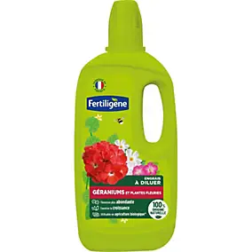 Engrais à diluer géraniums et plantes fleuries Fertiligène 750ml