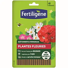 40 bâtonnets d'engrais plantes fleuries Fertiligène