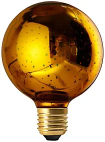 Ampoule LED linéaire Globe E27 20lm 4W blanc chaud ⌀9,5cm jaune