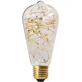 Ampoule LED décorative edison filament boucle Happy in E27 1,5W 60lm ⌀6,4 x H.14,2cm blanc chaud Girard Sudron