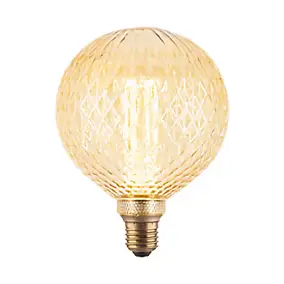 Ampoule LED à filament linéaire globe E27 120lm 3,5W blanc chaud ⌀13,2 cm ambrée
