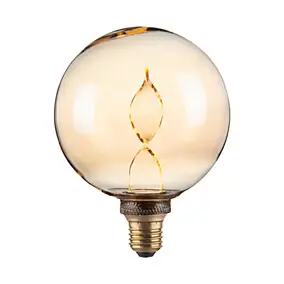 Ampoule LED à filament ADN globe E27 110lm 3,5W blanc chaud ⌀12,5 x H.16,4 cm ambrée