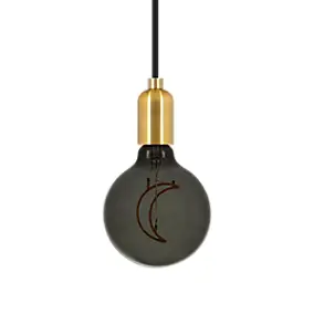 Ampoule LED décorative globe Moon smoky G125 E27 1,5W 70lm ⌀12,5 x H.17,2cm blanc chaud Girard Sudron
