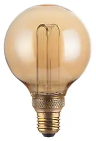 Ampoule LED décorative globe dimmable Arcade ambrée G95 E27 3,5W 110lm ⌀9,5 x H.14,4cm blanc chaud Girard Sudron