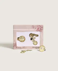 Coffret Les Petits Trésors Ophelia diffuseur voiture & porte clefs Or