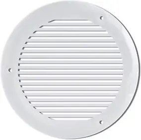 Grille d'aération PVC pour menuiserie Autogyre blanche Ø 75 mm