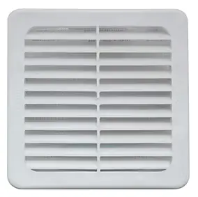 Grille d'aération PVC à clipser Autogyre avec moustiquaire blanche 100 x 100 mm