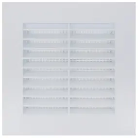 Grille d'aération PVC Autogyre blanche 140 x 140 mm