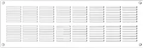 Grille d'aération PVC Autogyre extra-plate avec moustiquaire blanche 337 x 131 mm