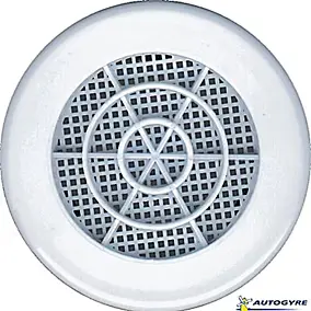 Grille d'aération PVC Autogyre avec moustiquaire blanche Ø 103 mm