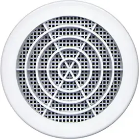 Grille d'aération PVC Autogyre avec moustiquaire blanche Ø 123 mm