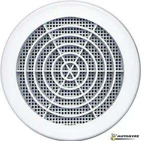 Grille d'aération PVC Autogyre avec moustiquaire blanche Ø 147 mm