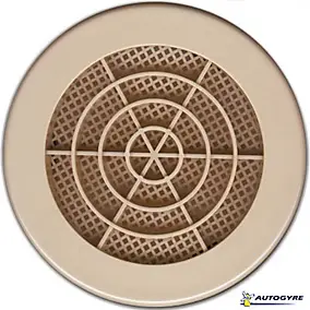 Grille d'aération PVC Autogyre avec moustiquaire sable Ø 123 mm
