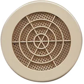 Grille d'aération PVC Autogyre avec moustiquaire sable Ø 125 mm
