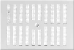 Grille d'aération PVC Autogyre avec moustiquaire blanche 289 x 193 mm