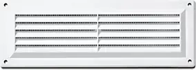 Grille d'aération PVC Autogyre avec moustiquaire blanche 260 x 90 mm