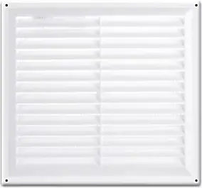 Grille d'aération PVC Autogyre avec moustiquaire blanche 260 x 240 mm