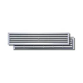Grille d'aération double pour bas de porte blanche Autogyre