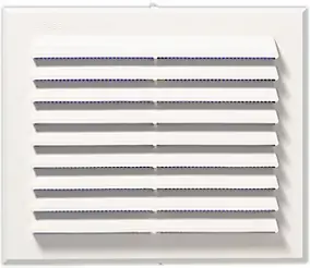 Grille d'aération PVC Autogyre avec moustiquaire blanche 175 x 146 mm