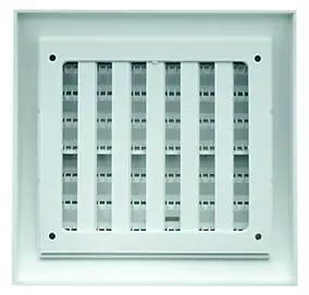 Grille d'aération PVC Autogyre blanche 190 x 190 mm