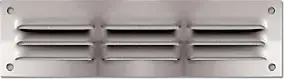 Grille d'aération aluminium Autogyre à persiennes avec moustiquaire brut 180 x 50 mm