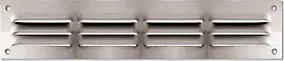 Grille d'aération aluminium Autogyre à persiennes avec moustiquaire brut 240 x 50 mm